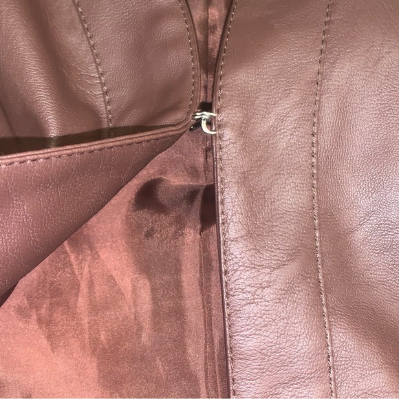 Azalea Wang ultimate puff sleeve pleather blazer Jacket In chocolate NEW! - Picture 7 of 13